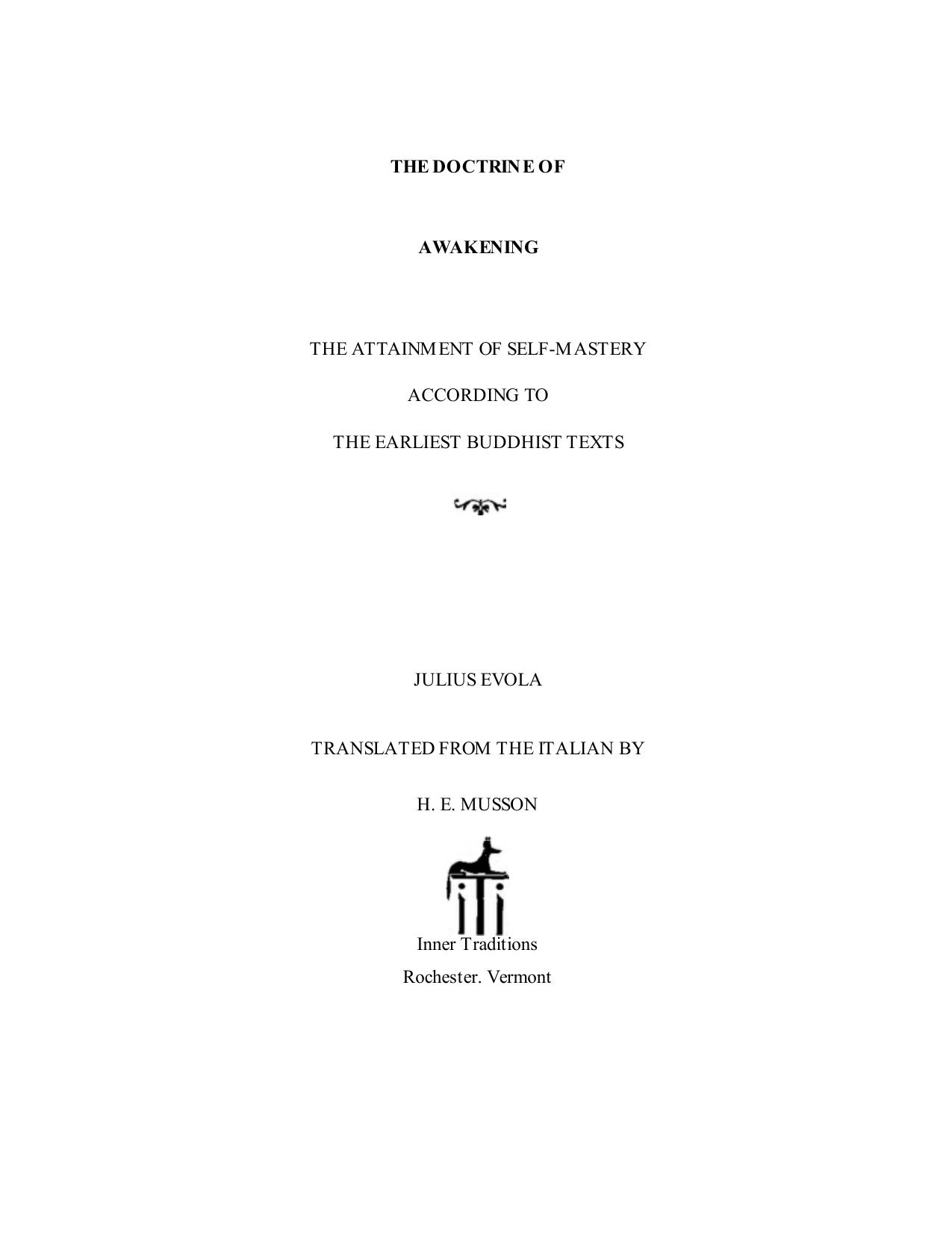 The Doctrine of Awakening